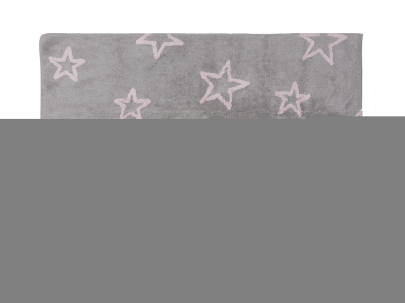 Aratextil moshat� pamutsz�nyeg - 120x160cm sz�rke r�zsasz�n csillagrajzos