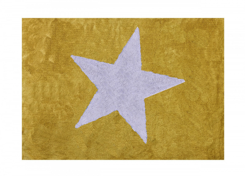 Aratextil moshat� pamutsz�nyeg - 120x160cm s�rga nagy csillagos