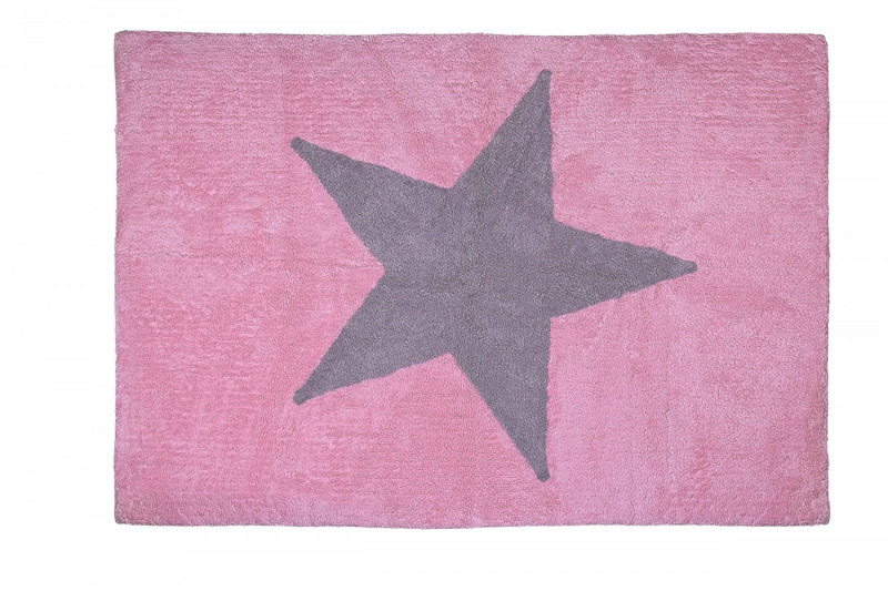 Aratextil moshat� pamutsz�nyeg - 120x160cm r�zsasz�n sz�rke nagy csillagos