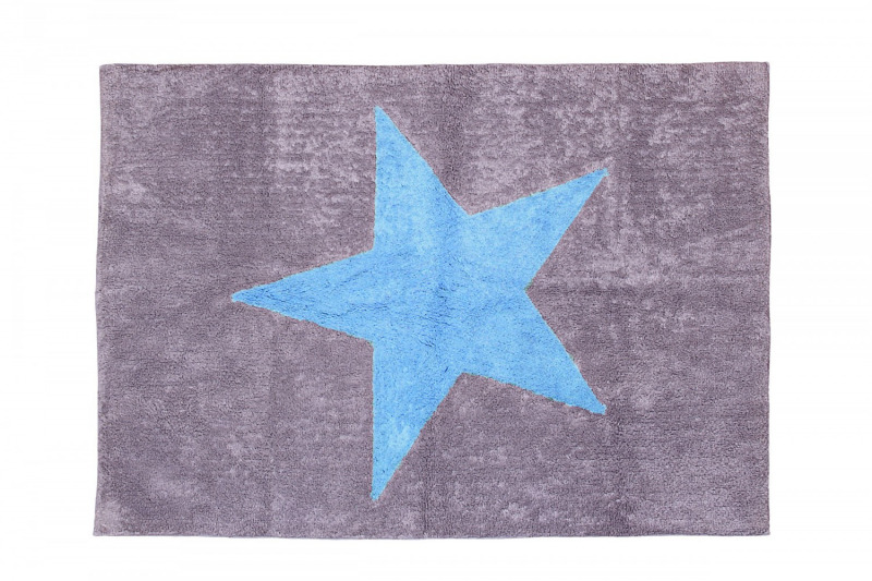 Aratextil moshat� pamutsz�nyeg - 120x160cm sz�rke k�k nagy csillagos