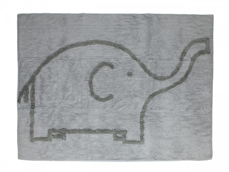 Aratextil moshat� pamutsz�nyeg - 120x160cm sz�rke sz�rke vonalas elef�nt