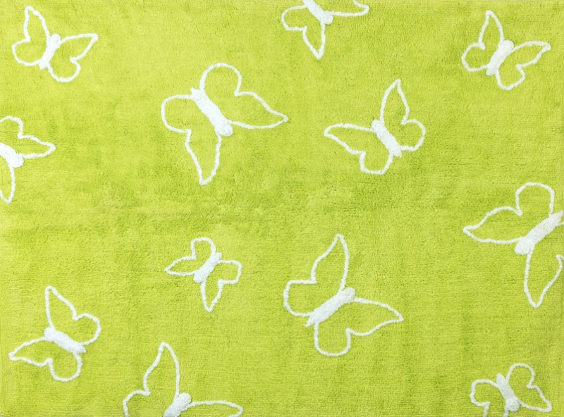 Aratextil moshat� pamutsz�nyeg - 120x160cm z�ld pillang�s