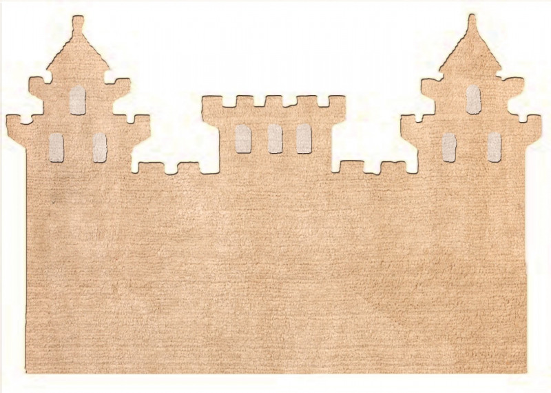 Aratextil mosható pamutszőnyeg - 120x160cm bézs kastély