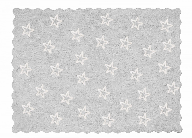 Aratextil moshat� pamutsz�nyeg - 120x160cm sz�rke apr� csillagos hull�mos sz�l�