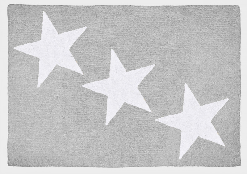 Aratextil moshat� pamutsz�nyeg - 120x160cm sz�rke 3 nagy csillaggal