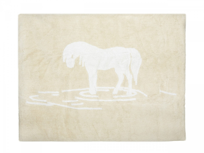 Aratextil mosható pamutszőnyeg - 120x160cm bézs ló