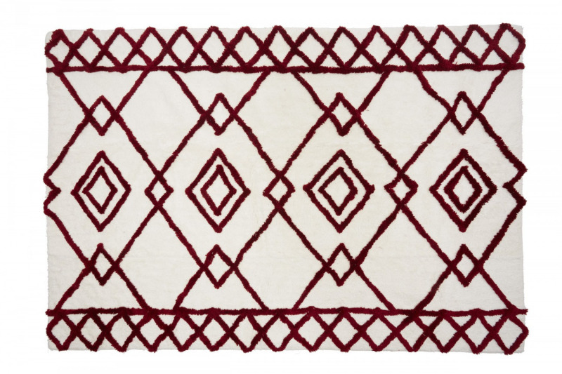 Aratextil mosható pamutszőnyeg - 120x160cm bordó Fez