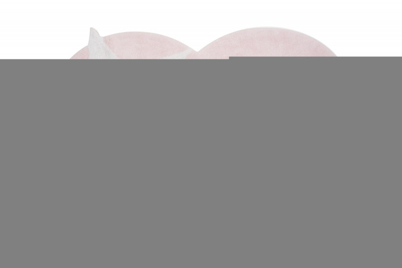 Aratextil moshat pamutsznyeg - 120x160cm rzsaszn szv, fehr csillaggal