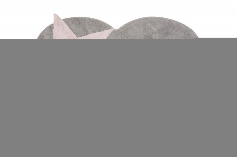 Aratextil moshat pamutsznyeg - 120x160cm szrke szv, rzsaszn csillaggal