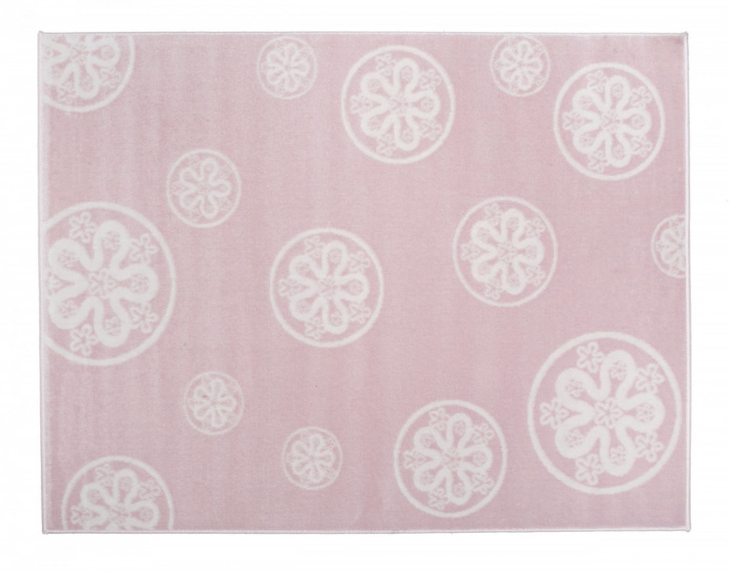 Aratextil acryl szőnyeg - 120x160cm rózsaszín virágos