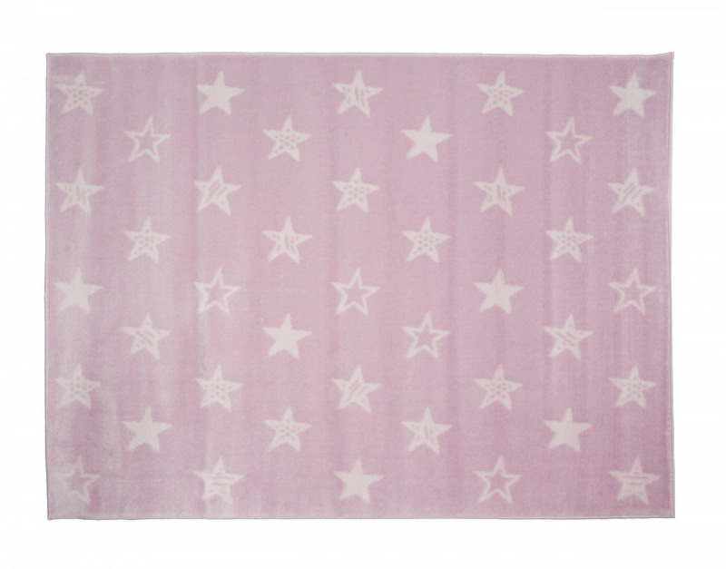 Aratextil acryl szőnyeg - 140x200cm rózsaszín csillagocskák nagy