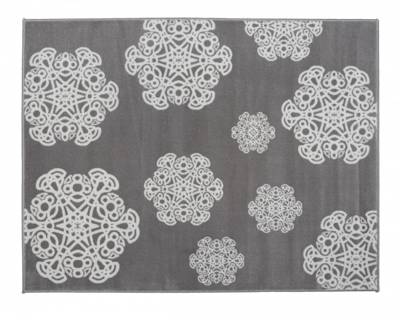 Aratextil acryl szőnyeg - 120x160cm szürke mandala