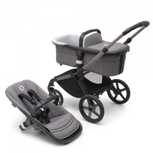 Bugaboo Fox5 váz+textil - Graphite/Grey Melange
