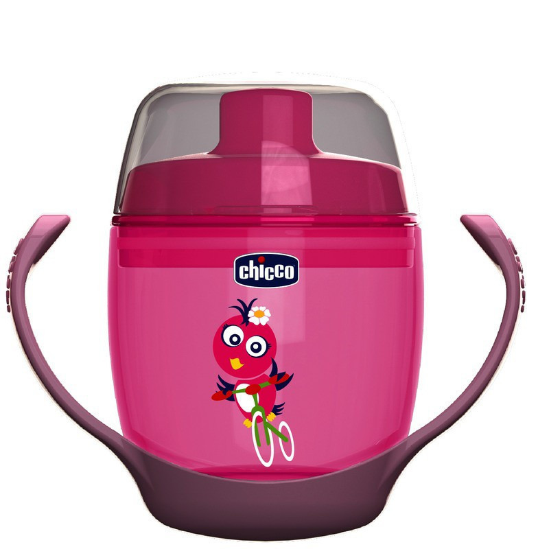 Chicco Meal Cup pohárrá alakítható itató - Pink