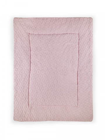 Jollein járóka matracpárna - 80x100cm Diamond knit vintage pink