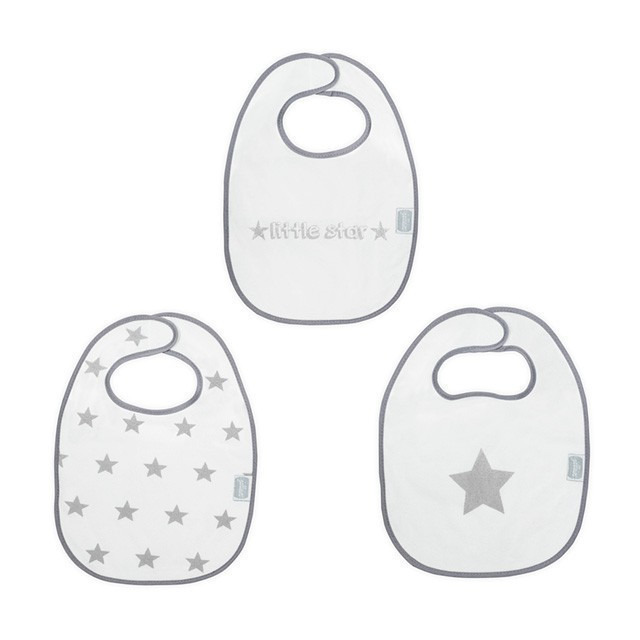 Jollein partedli frottr Little star grey (3pack)