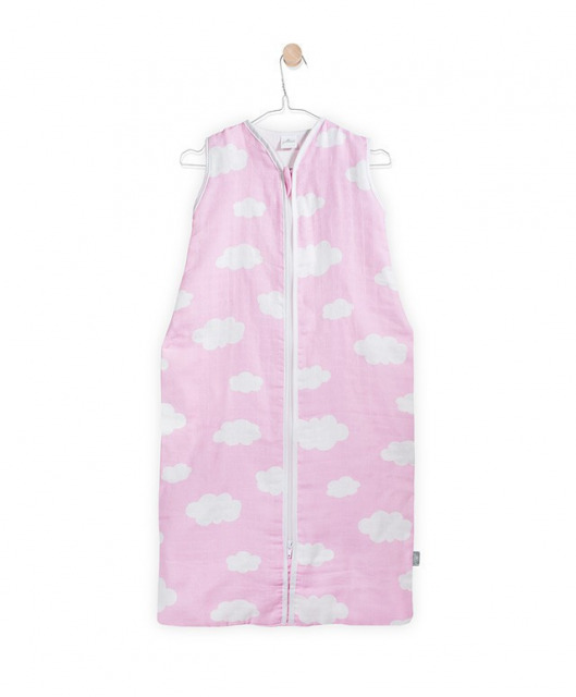 Jollein hálózsák nyári - 70cm Clouds pink hidrofil