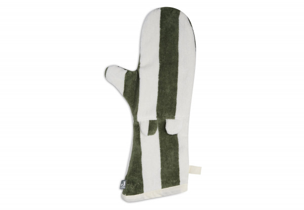 Jollein mosdókesztyű  - Stripe Terry Leaf Green