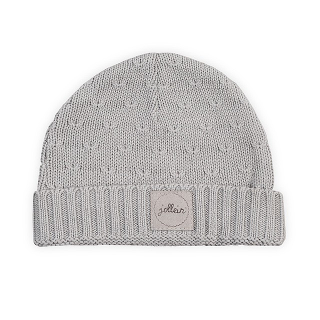 Jollein sapka - 2-9 hó Soft knit light grey
