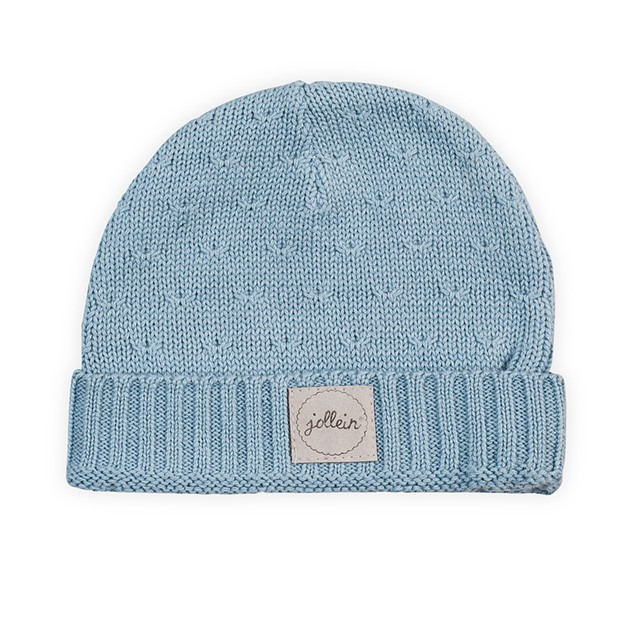 Jollein sapka - 9-18 hó Soft knit soft blue