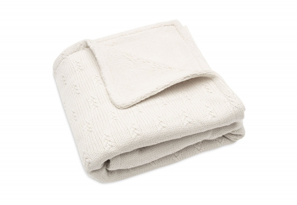 Jollein takaró  - 75x100 cm Grain Knit Oatmeal/Velvet