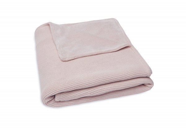Jollein takar�  - 100x150 cm Basic Knit Pale Pink/Coral Fleece