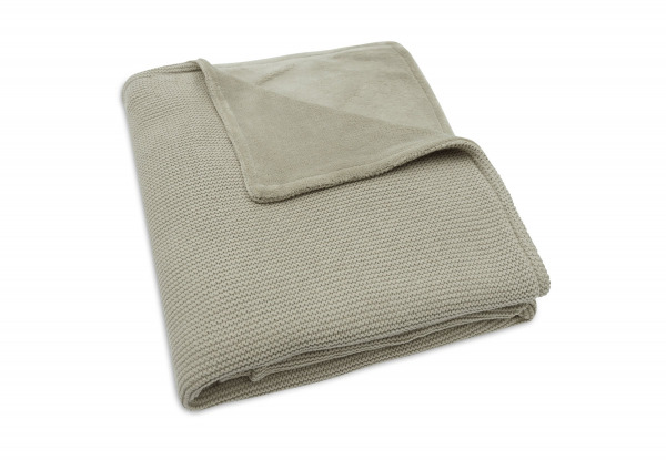 Jollein takar�  - 100x150 cm Basic Knit Olive Green/Fleece