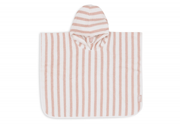 Jollein poncho törölköző  - Stripe Terry Wild Rose