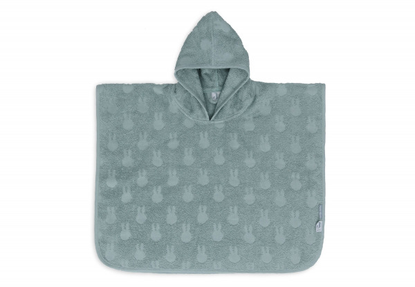 Jollein poncho t�r�lk�z�  - Terry Miffy Jacquard Sea Green