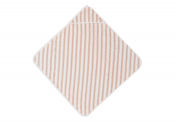 Jollein kapucnis t�r�lk�z�  - 75x75 cm Stripe Terry Wild Rose
