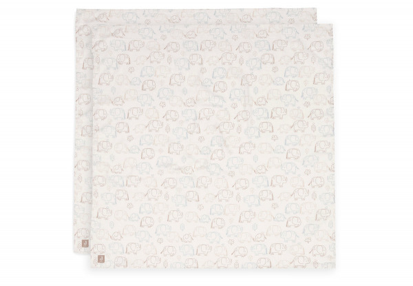 Jollein textilpelenka  - 115x115 cm Elephant Tales