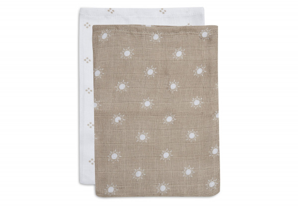 Jollein mosd�keszty� muslin  - Pointelle & Sun Biscuit