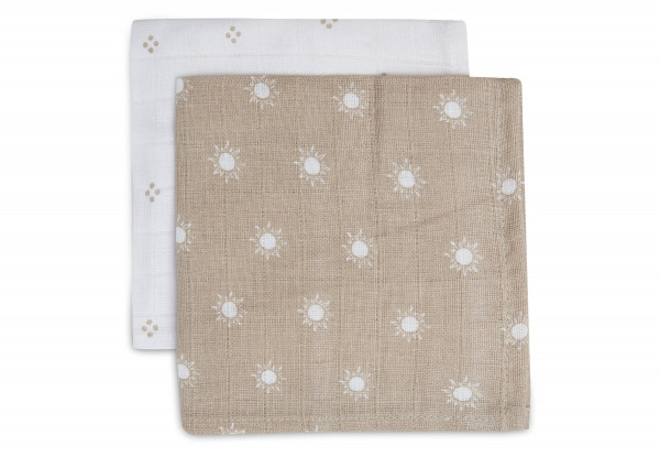Jollein arct�rl� muslin  - Pointelle & Sun Biscuit