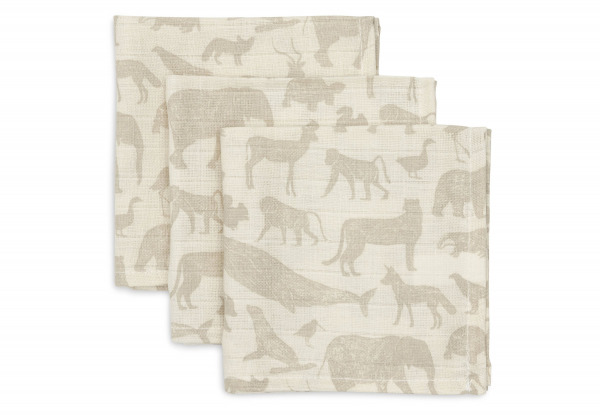Jollein arct�rl� muslin  - Animals Nougat