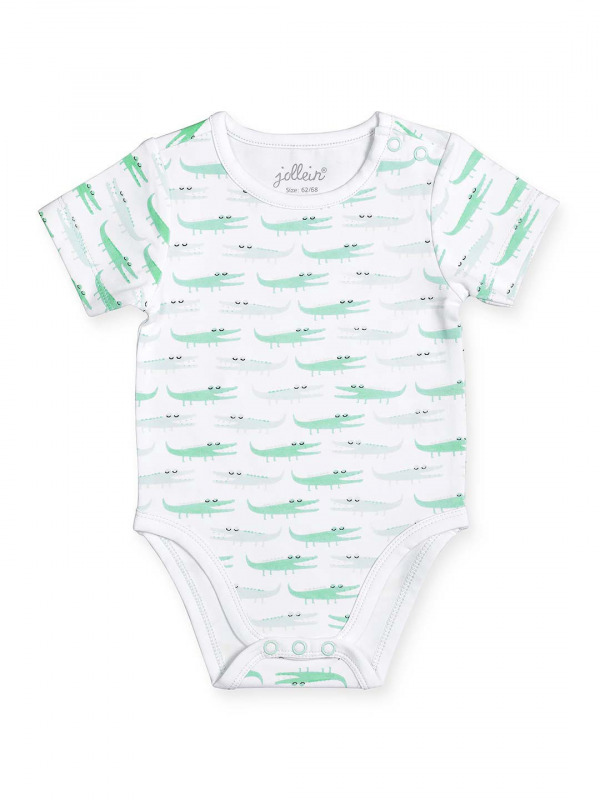 Jollein r�vid ujj� body - 50/56 Happy croco