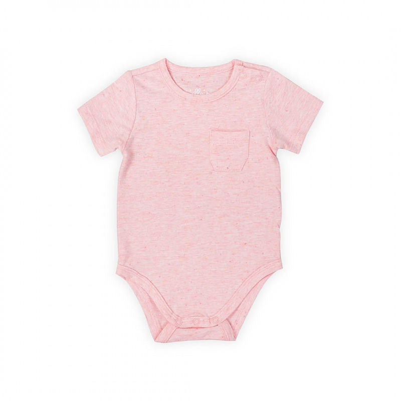 Jollein rövid ujjú body - 74/80 Speckled pink