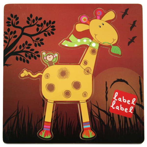 Label-Label fa puzzle - Zsiráf