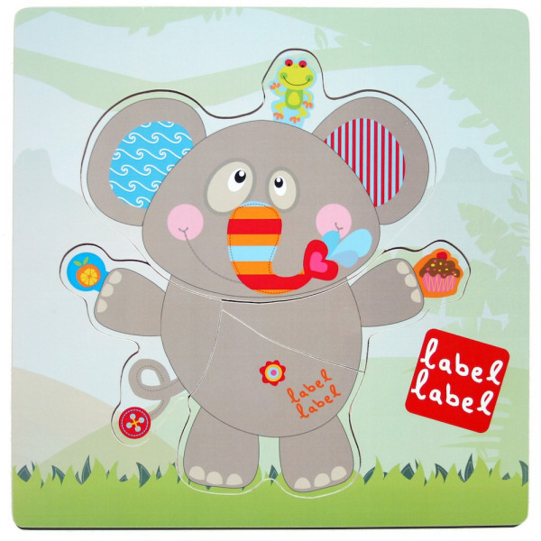 Label-Label fa puzzle - Elef�nt