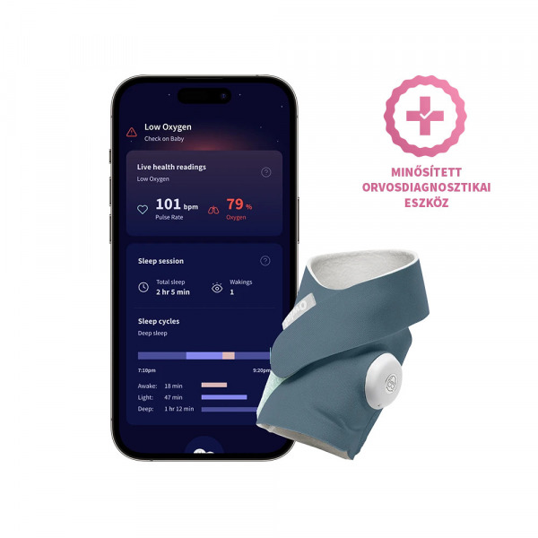 Owlet okoszokni Dream Sock - 0-18 h�nap Bedtime Blue