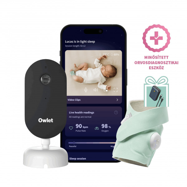 Owlet okoszokni Dream Sock + Dream Sight Cam - Mint