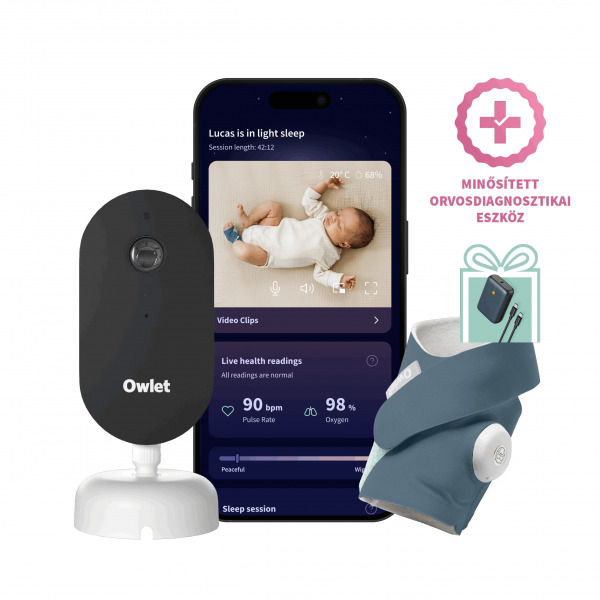 Owlet okoszokni Dream Sock + Dream Sight Cam - Bedtime Blue