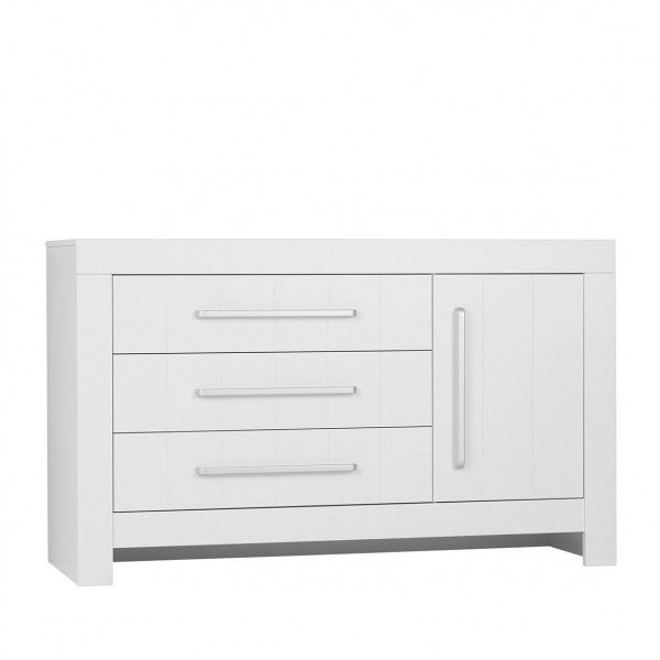 Pinio Calmo komód - 3 fiókkal és 1 ajtóval White