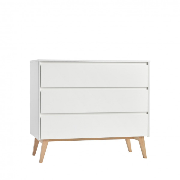 Pinio Swing komód - 3 fiókos White/natural