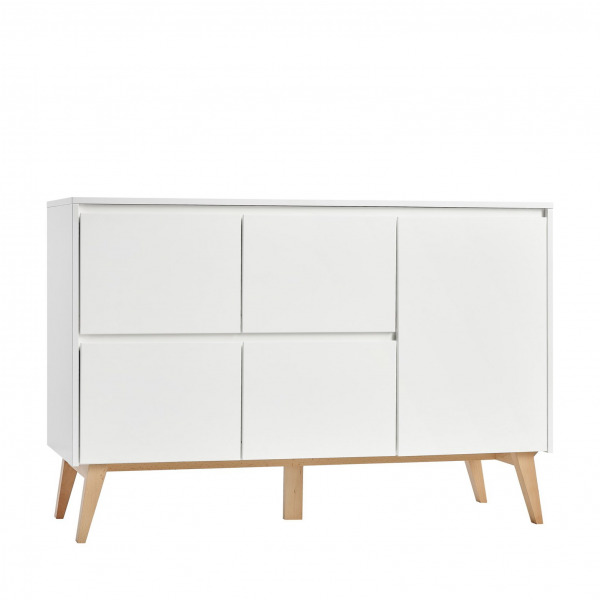 Pinio Swing kom�d - 4 fi�kos + 1 ajt�s White/natural