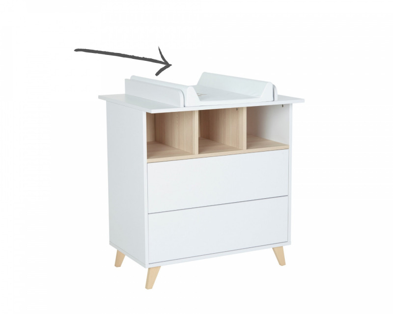 Quax Loft pelenkázó feltét komódra - White