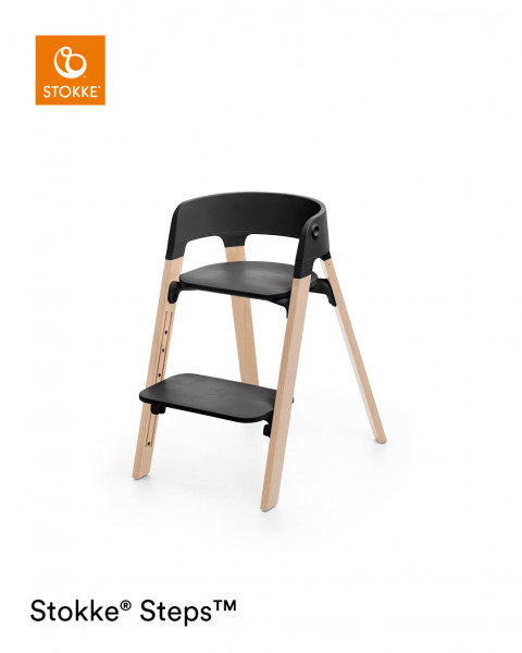 Stokke Steps etetszk - Black Natural