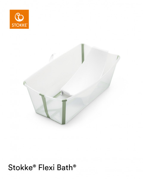 Stokke Flexi Bath jszltt szettel - Transparent Green