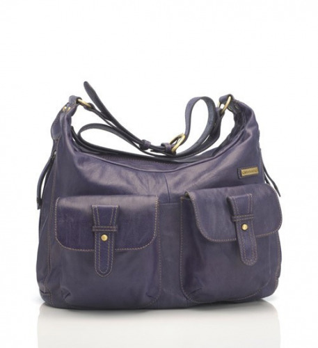 Storksak Emily Leather Purple