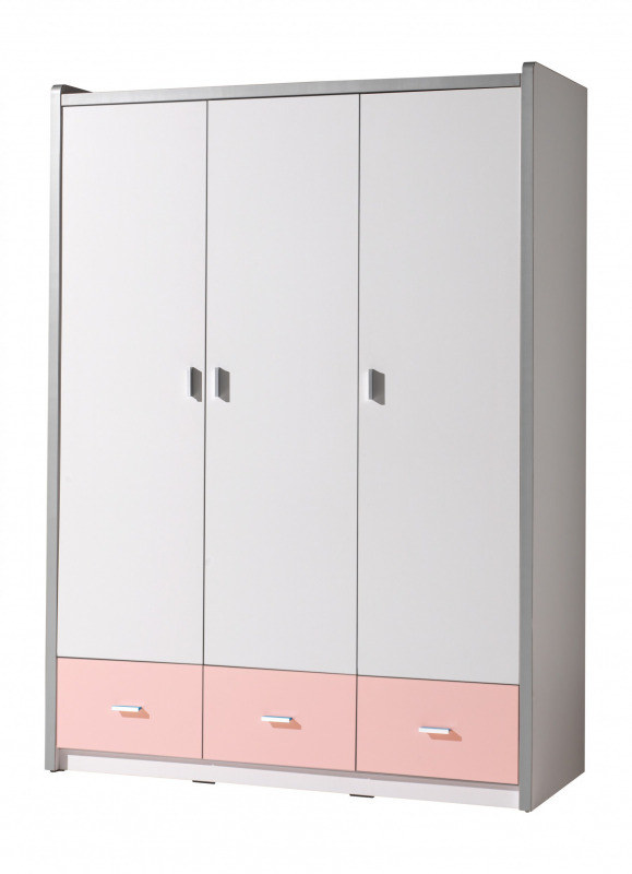 VP bonny 3 ajtós szekrény light pink