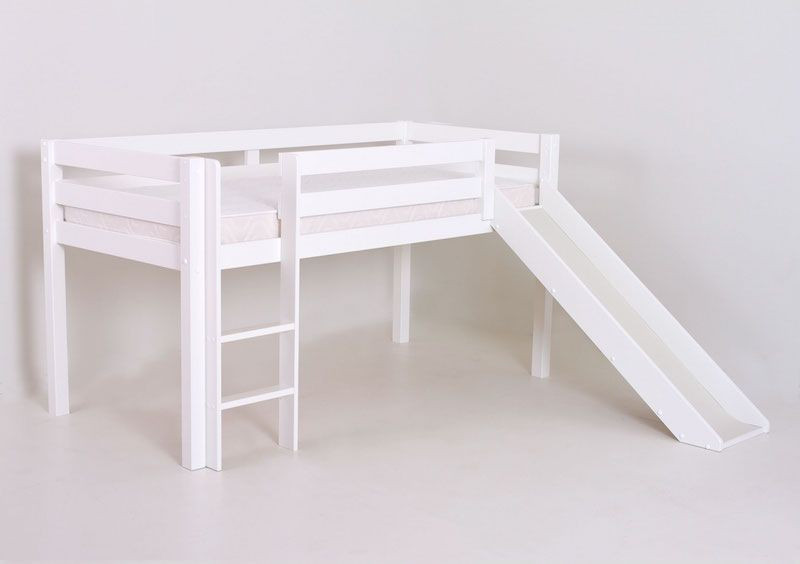 VP pino magasított ágy + slide white *